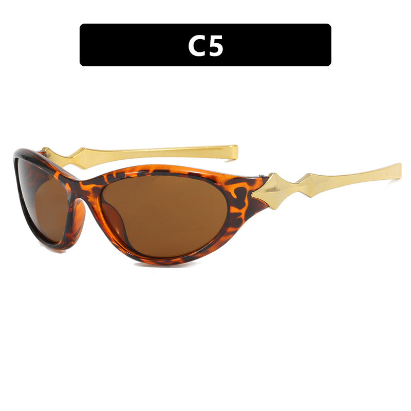 Damen Sonnenbrille im eleganten Retro-Stil mit auffälligen Gläsern Karnz