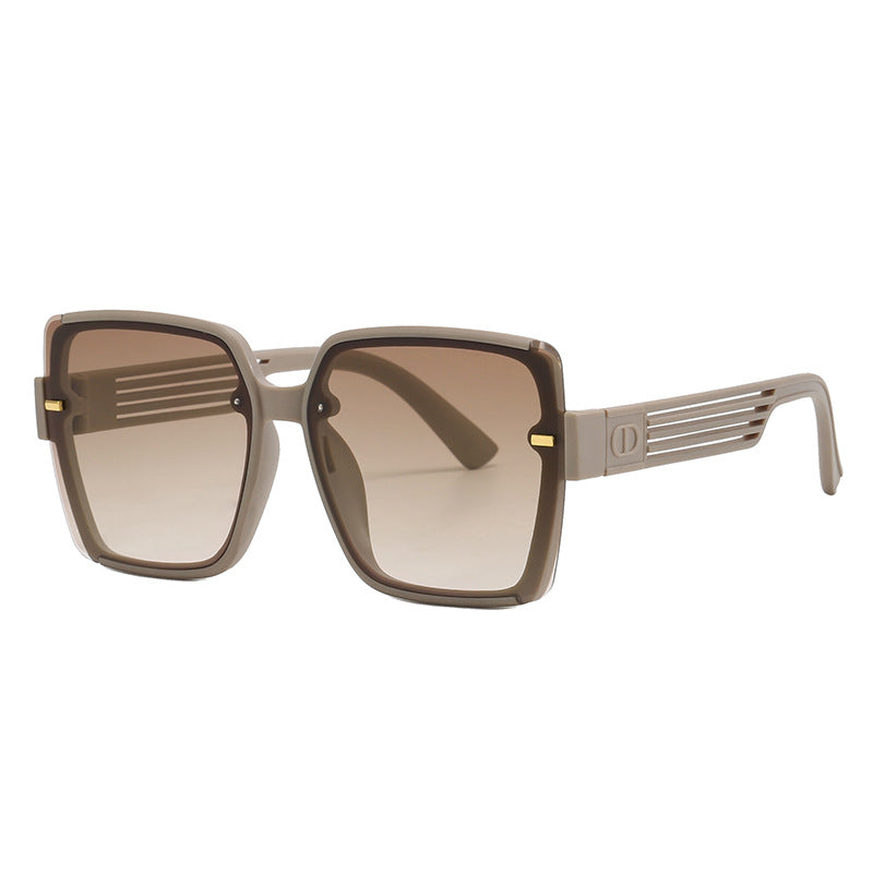 Damen quadratische Sonnenbrille mit trendigem Geometrie-Design Karnz