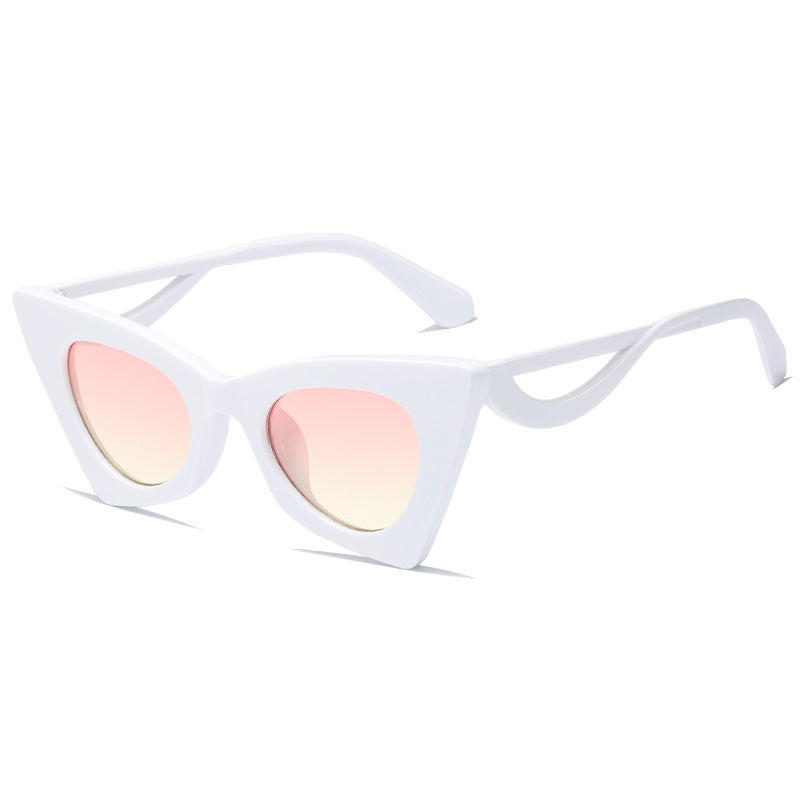 Damen Modische Katzenaugen Sonnenbrille im Fashion-Stil Karnz