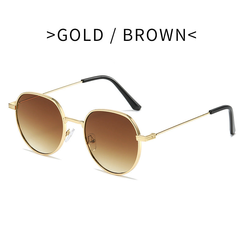 Damen Stilvolle runde Designermode Sonnenbrille Karnz