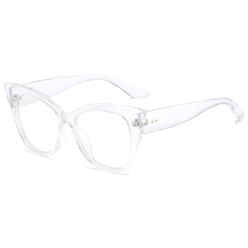 Damen extravagante Cat-Eye-Sonnenbrille mit verspiegelten Gläsern Karnz