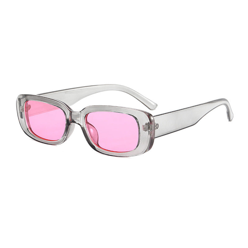 Damen modische Retro-Sonnenbrille mit rechteckigem Rahmen Karnz