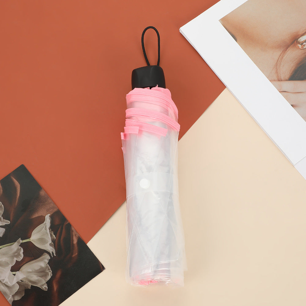 Unisex Automatischer Transparent-Regenschirm Karnz