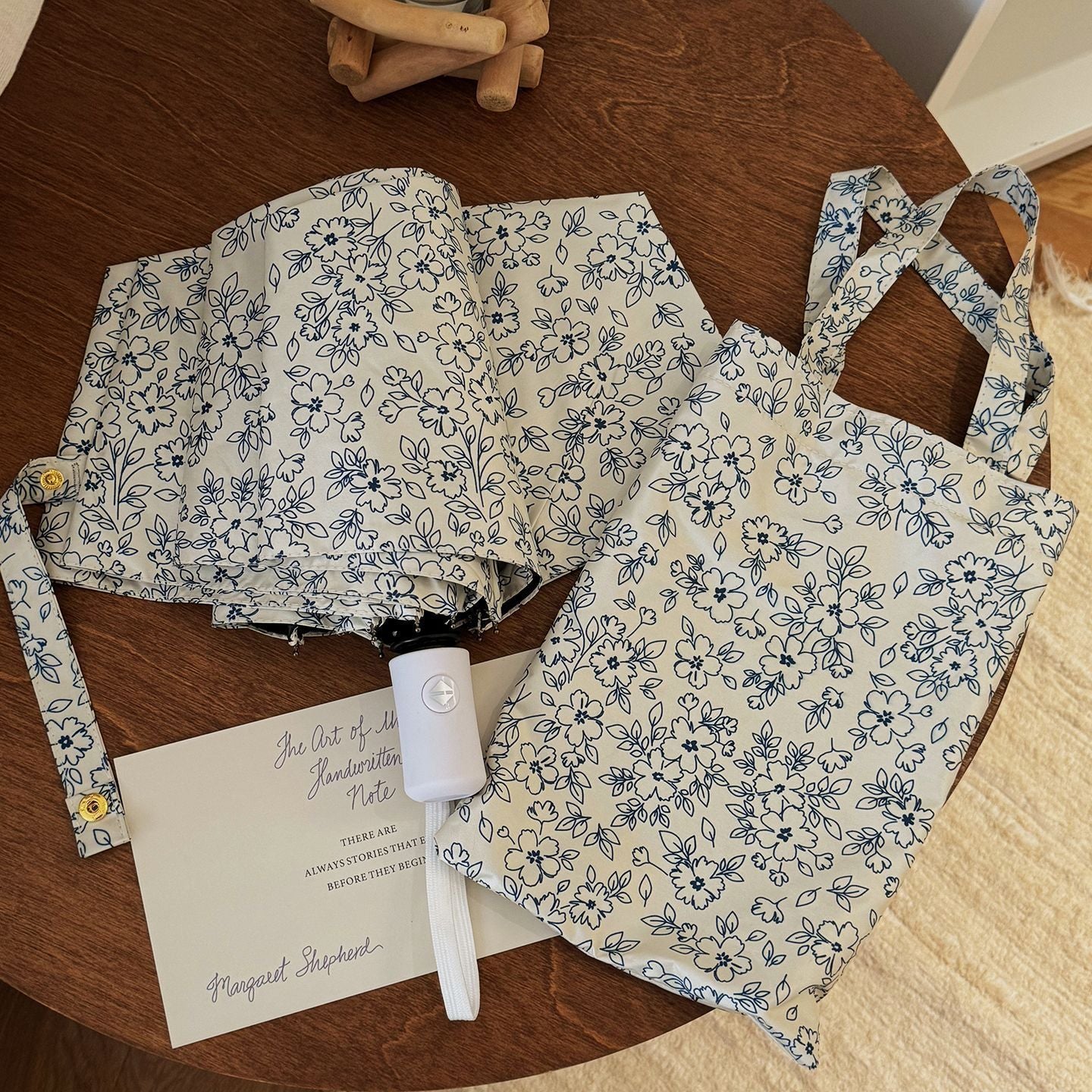 Damen Faltbare Einkaufstasche mit floralem Motiv Karnz