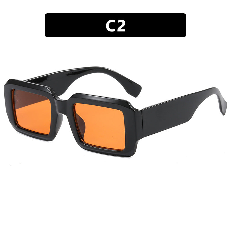 Damen oversized quadratische Sonnenbrille mit modernem Kunststoffrahmen Karnz