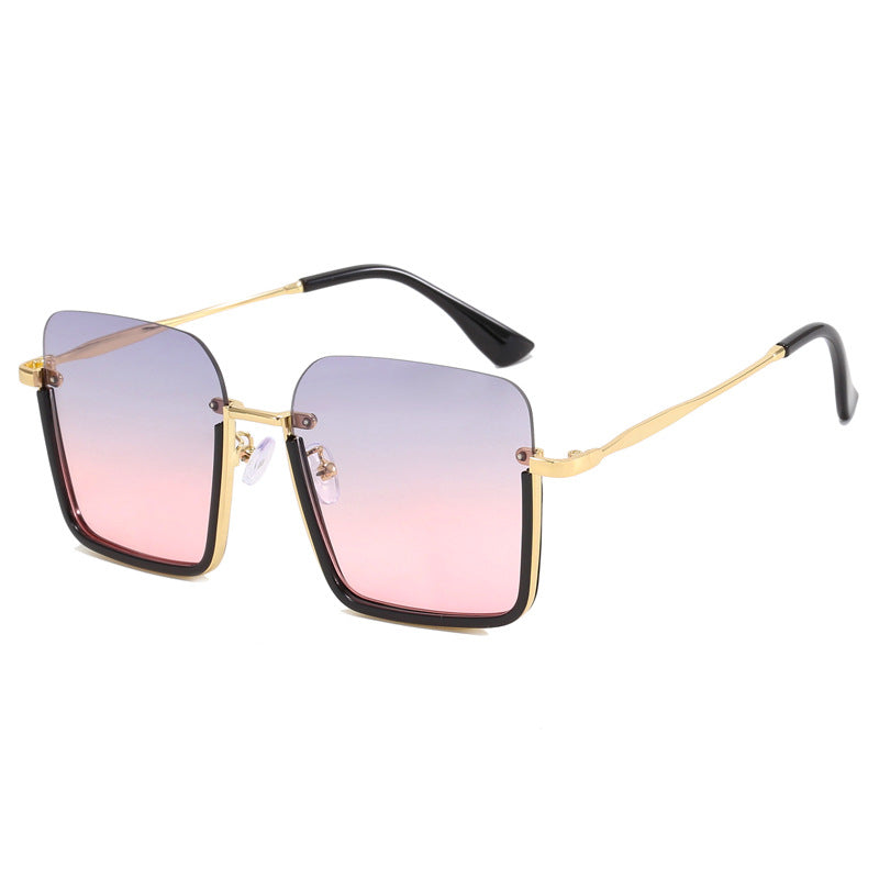 Damen oversized Sonnenbrille mit elegantem Geometrie-Rahmen Karnz