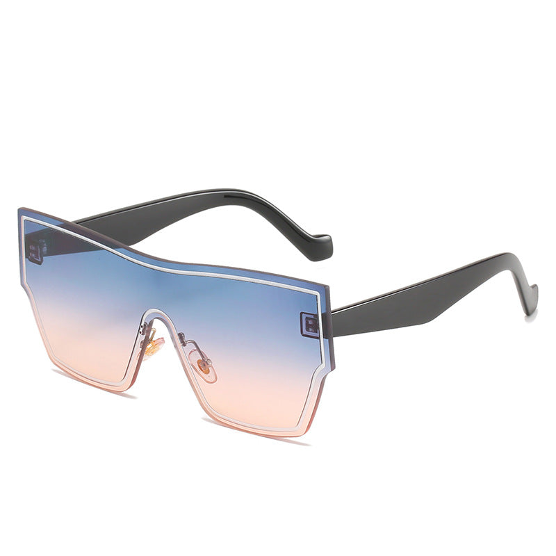 Damen futuristische Oversized-Wraparound-Sonnenbrille Karnz