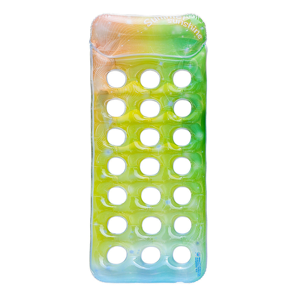 Unisex Aufblasbare Wasserliege mit Luftlöchern und ergonomischer Kopfstütze Karnz