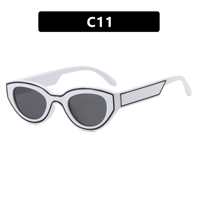 Damen Cat-Eye Sonnenbrille mit robustem transparenten Rahmen und schützendem UV-Filter Karnz