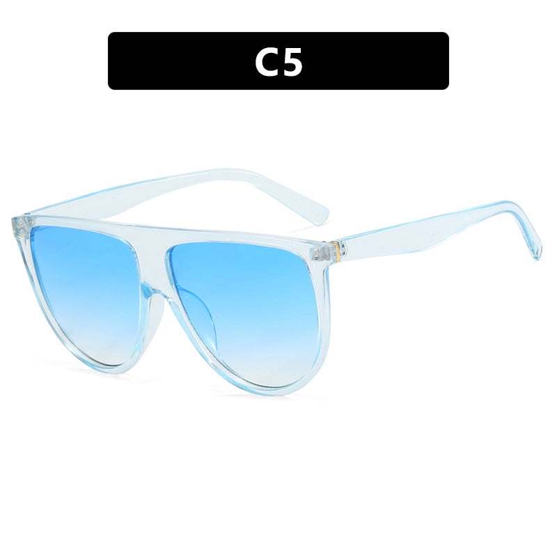 Damen trendige Oversized-Sonnenbrille mit stylischem transparenten Rahmen Karnz