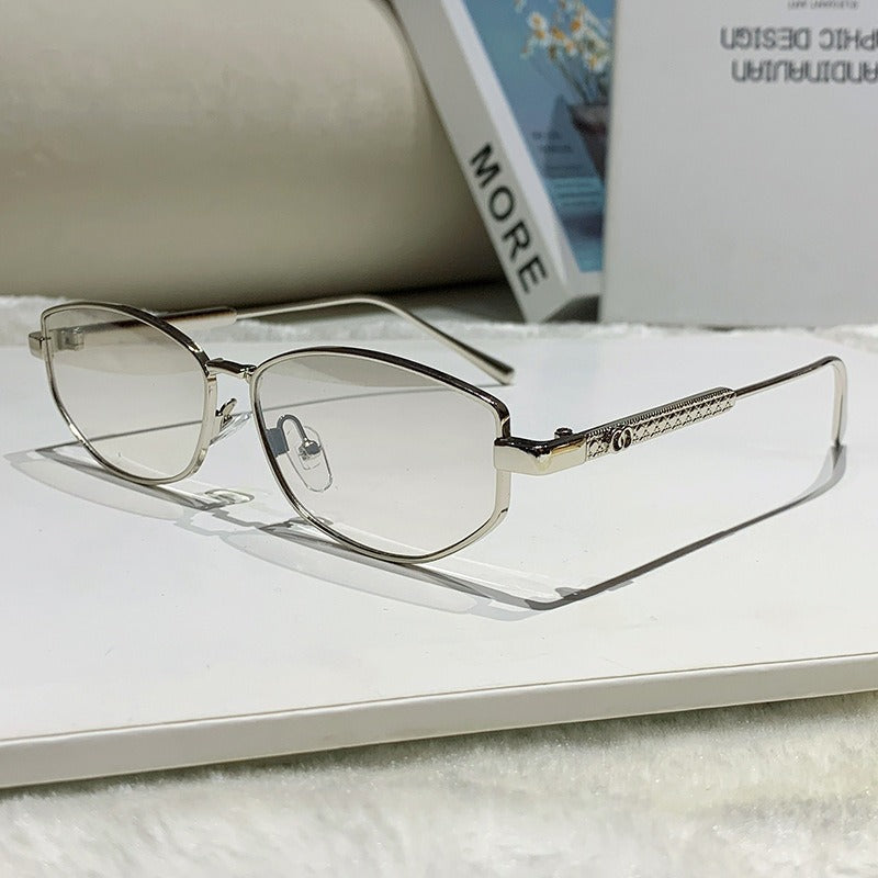 Damen elegante Sonnenbrille mit funkelndem Metallrahmen Karnz