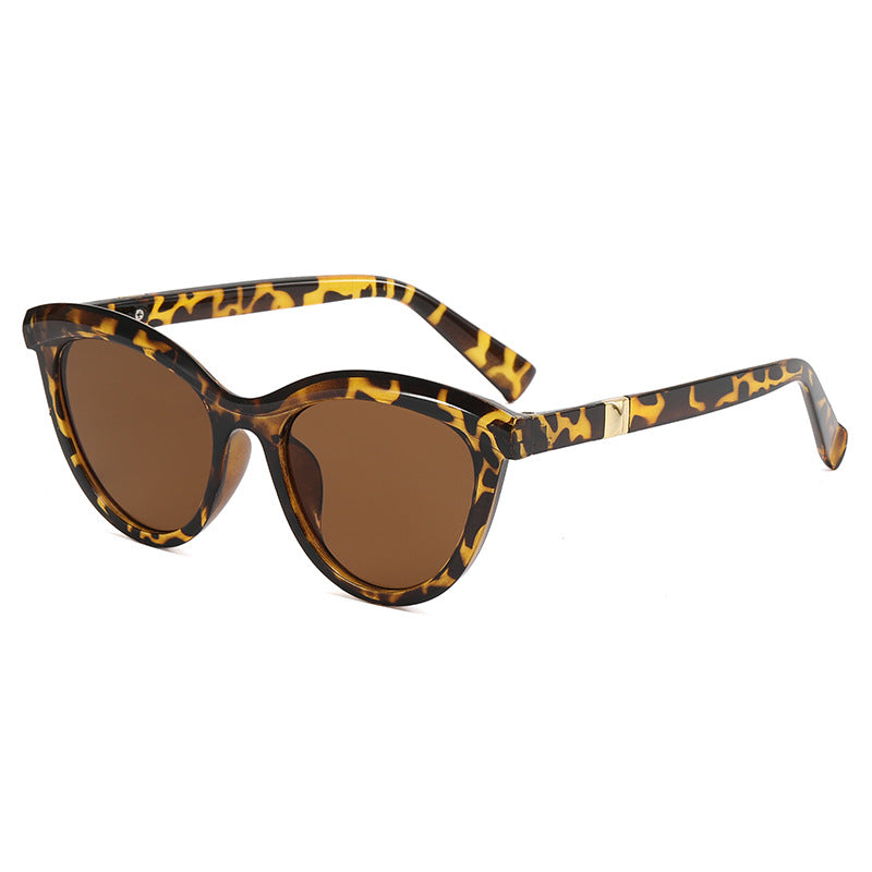 Damen elegante Cat-Eye Sonnenbrille mit stilvollem Metallrahmen Karnz