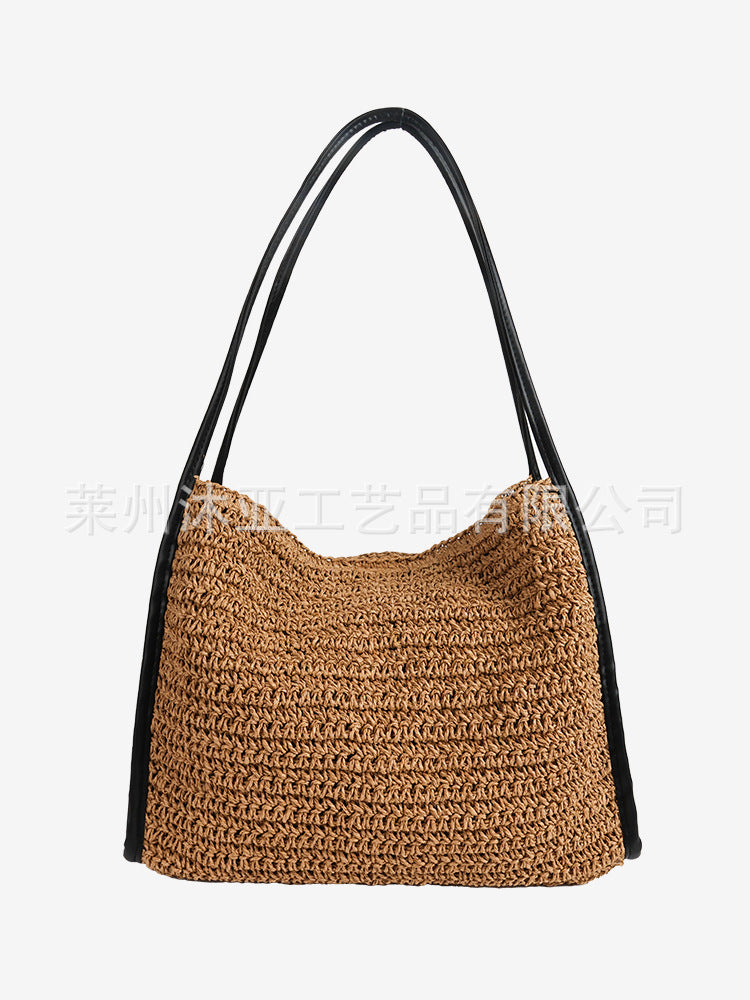 Damen Handtasche aus hochwertigem geflochtenem Naturmaterial Karnz