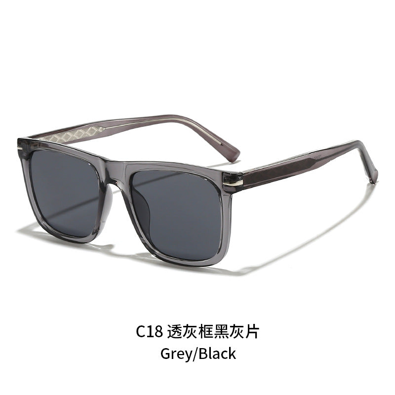 Damen moderne rechteckige Sonnenbrille mit robustem Gestell Karnz