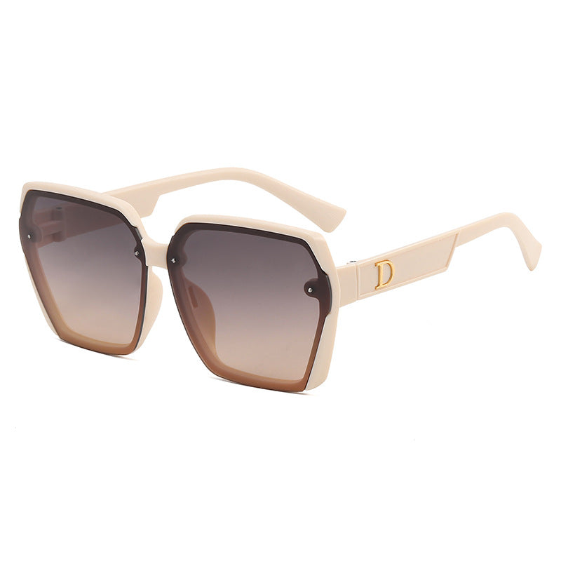 Damen geometrische Sonnenbrille mit robustem Rahmen Karnz