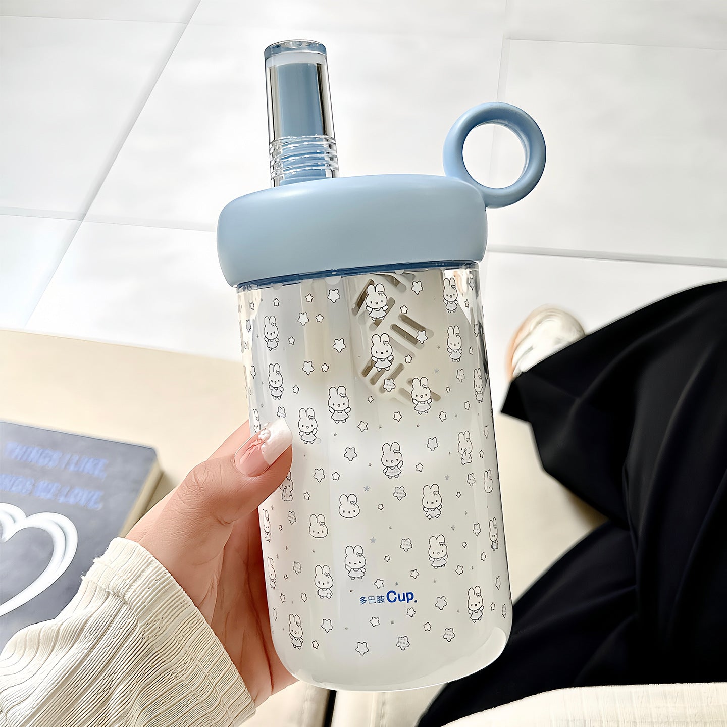 Damen praktische Trinkflasche mit süßem Tiermotiv Karnz