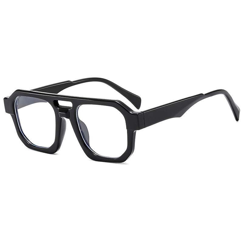 Damen exklusive polygonale Sonnenbrille mit luxuriösem Schildpatt-Muster Karnz