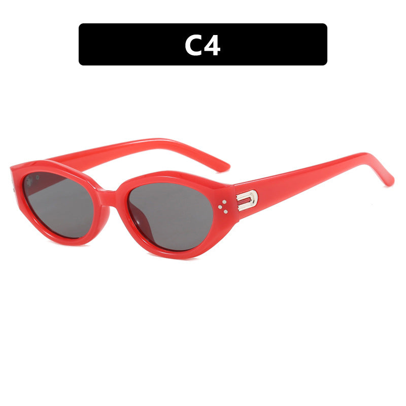 Damen Cat-Eye Sonnenbrille mit akzentuiertem Transparentrahmen und UV-Schutz Karnz