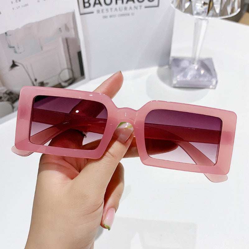Damen trendige quadratische Sonnenbrille mit polarisierenden Gläsern Karnz