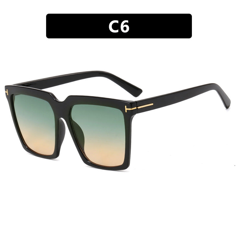 Damen quadratische Sonnenbrille mit elegantem Metallakzent Karnz