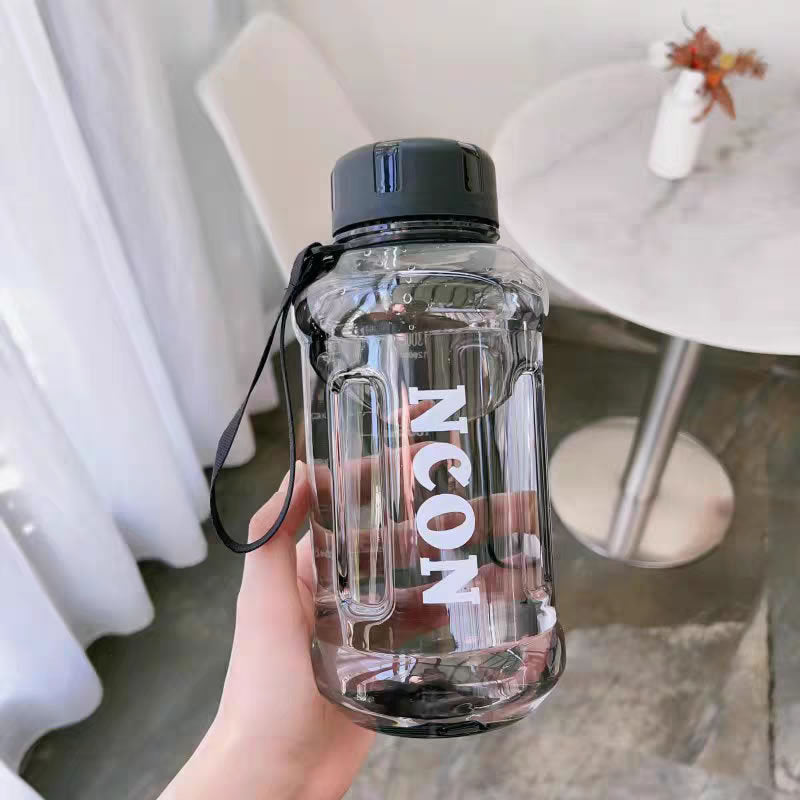 Damen Transparente Trinkflasche mit praktischem Tragegriff Karnz