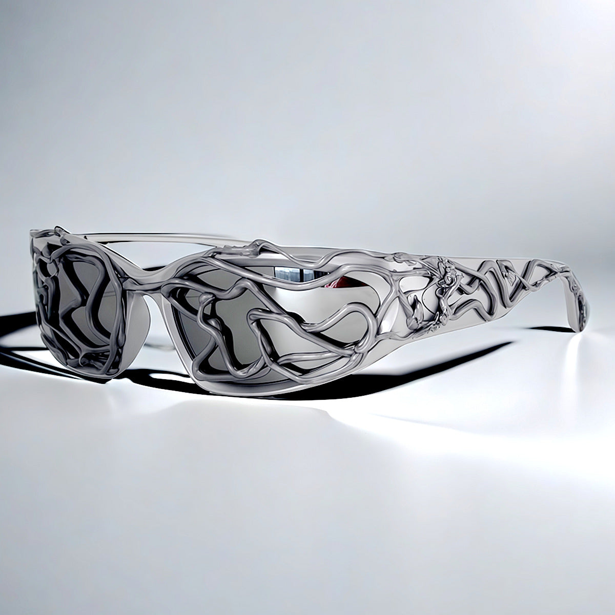 Damen Sportliche Sonnenbrille mit innovativem, strukturiertem Rahmen Karnz