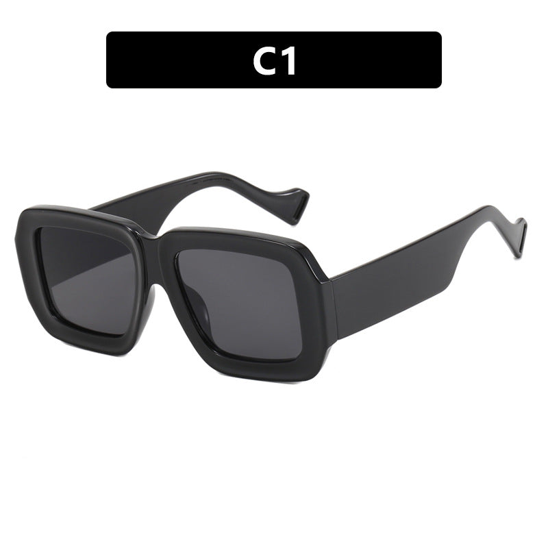 Damen modische Sonnenbrille mit eckigem Design und schickem Muster Karnz