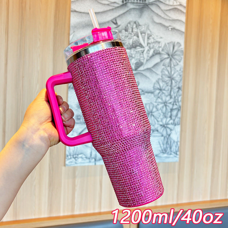Damen Glitzernde Trinkflasche mit großem Volumen und ergonomischem Griff Karnz