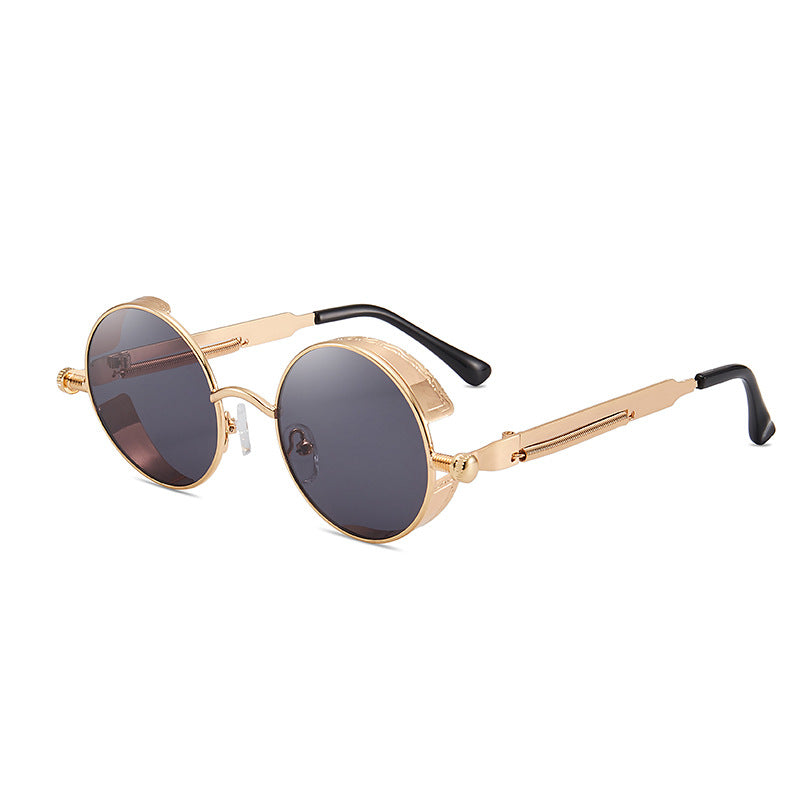 Damen Retro-inspirierte runde Sonnenbrille mit speziellen Gläsern Karnz