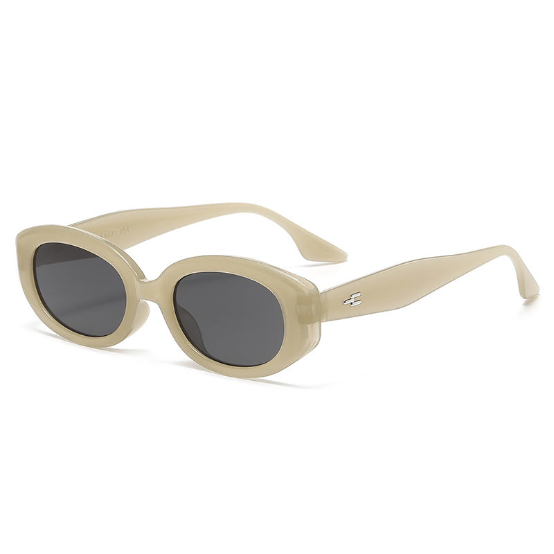 Damen modische Sonnenbrille mit modernem, ovalem Rahmen Karnz