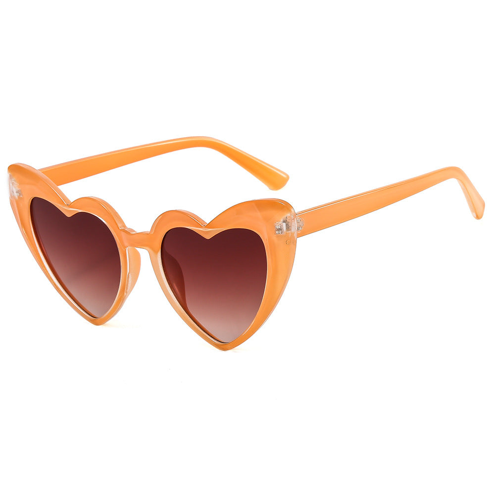 Damen modische Herz-Sonnenbrille mit UV-Schutz Karnz