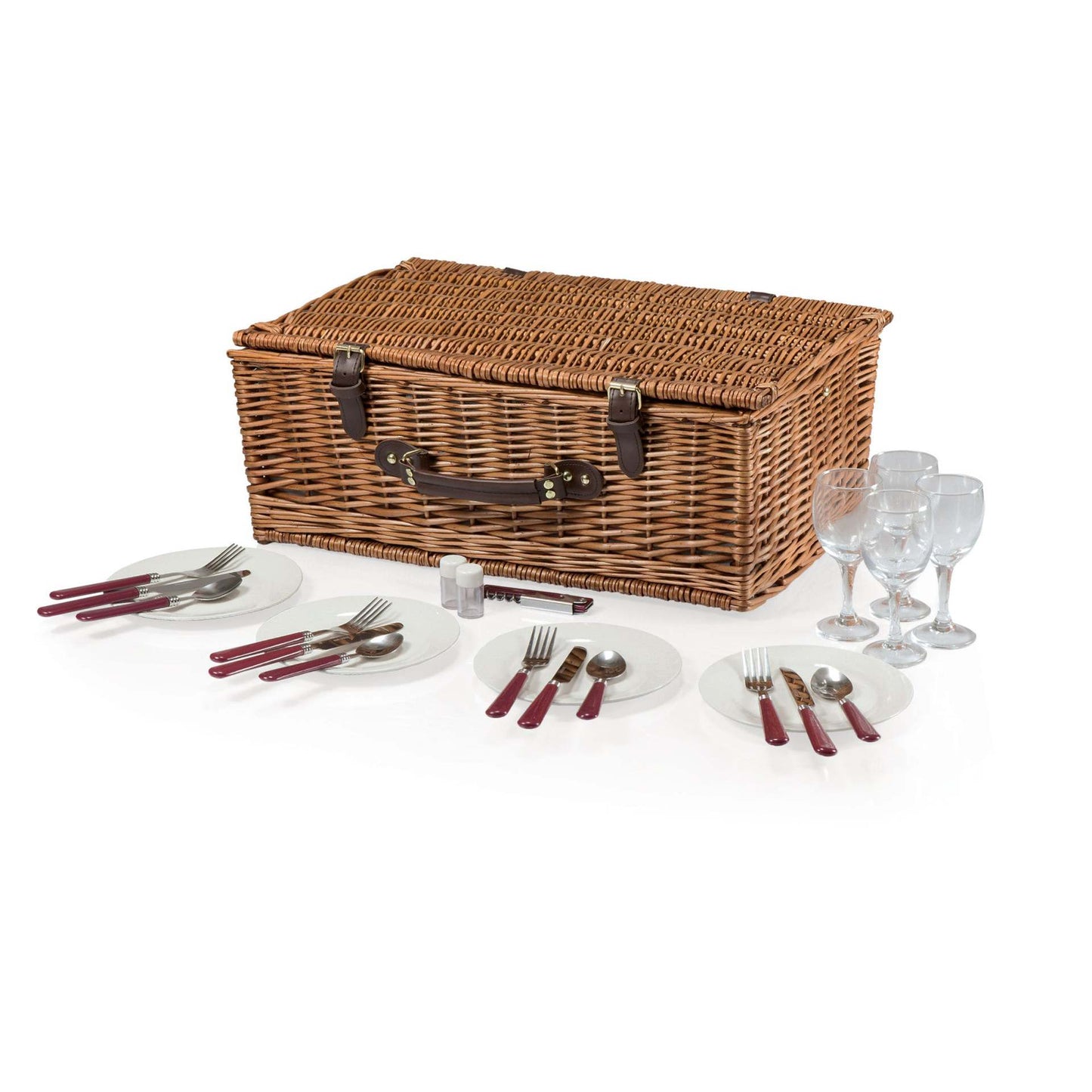 Damen Picknickkorb mit integriertem Geschirr und stilvollen Details Karnz
