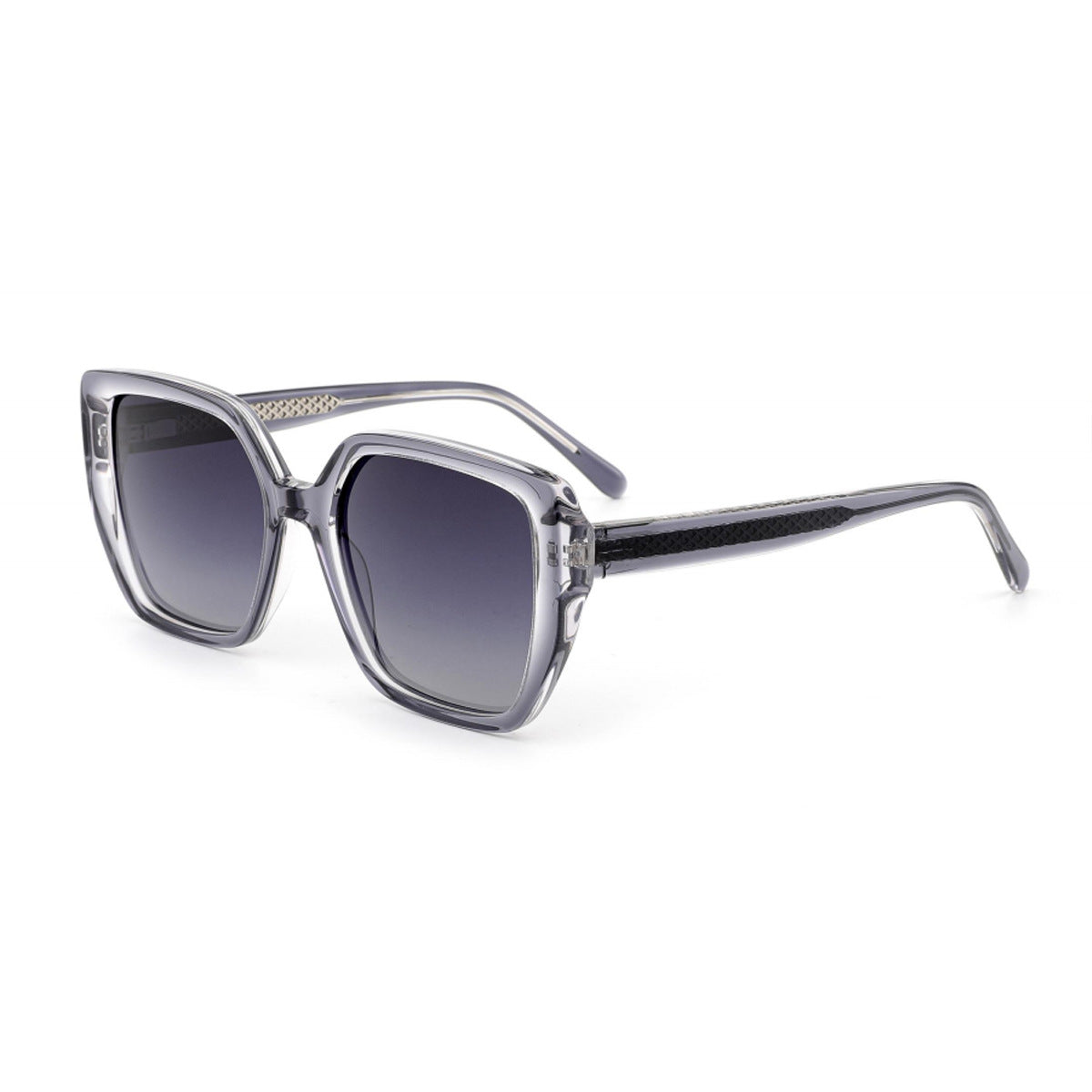 Damen große quadratische Sonnenbrille mit innovativem Rahmen und polarisierten Gläsern Karnz