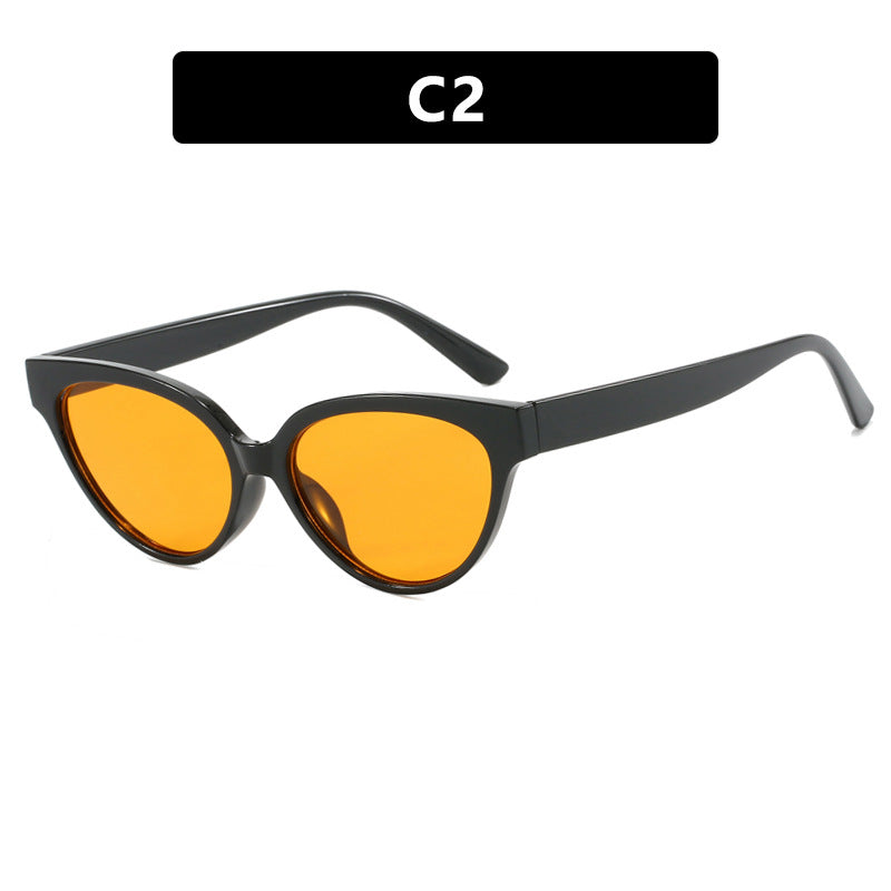 Damen Cat-Eye Sonnenbrille mit luxuriösem Muster und UV-Schutz Karnz