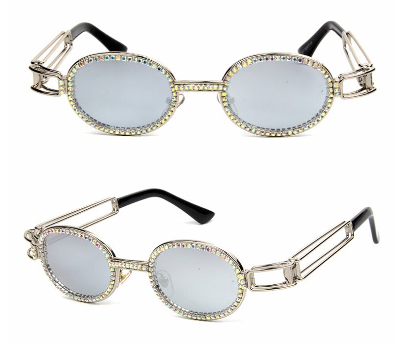 Damen feminine Designer-Sonnenbrille mit extravagantem Rahmen Karnz