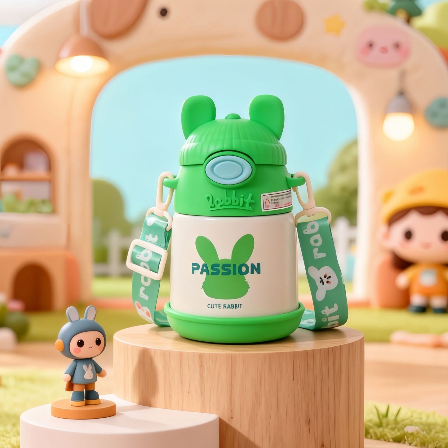 Damen Isolierte Kindertrinkflasche mit praktischem Tragegurt Karnz