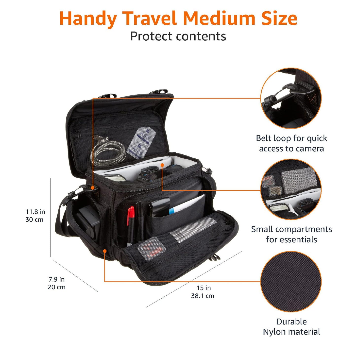 Unisex Multifunktionale Reisetasche mit mehreren Fächern und verstellbarem Schultergurt Karnz