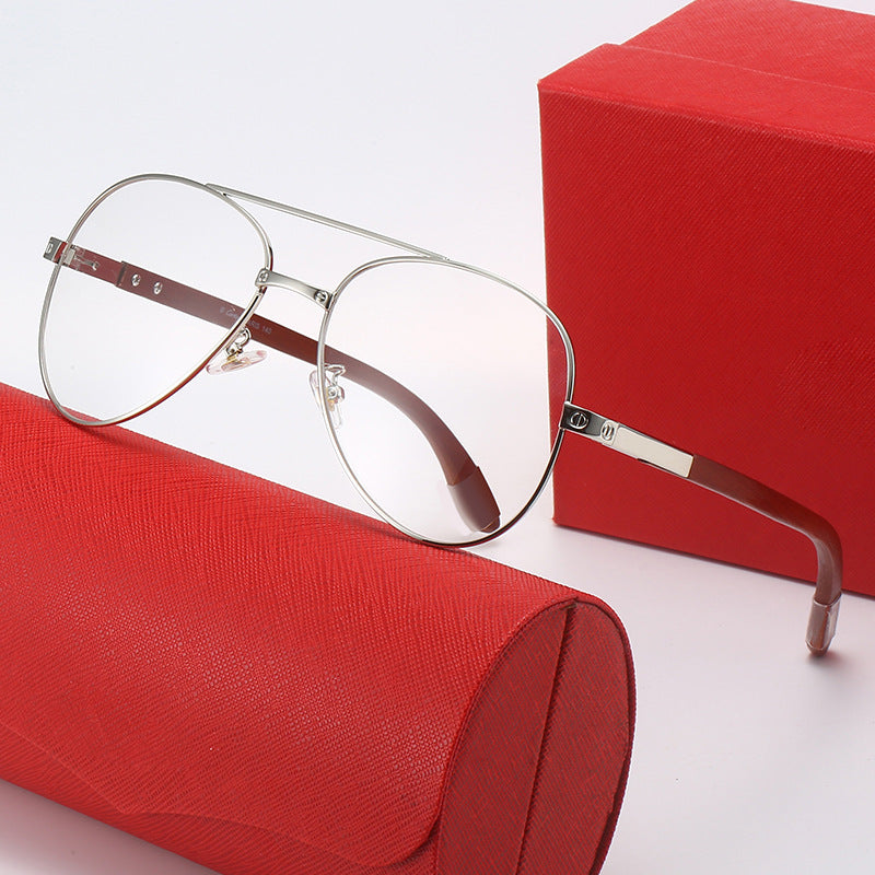 Damen elegante Piloten-Sonnenbrille mit feinem Metallrahmen und UV-Schutz Karnz