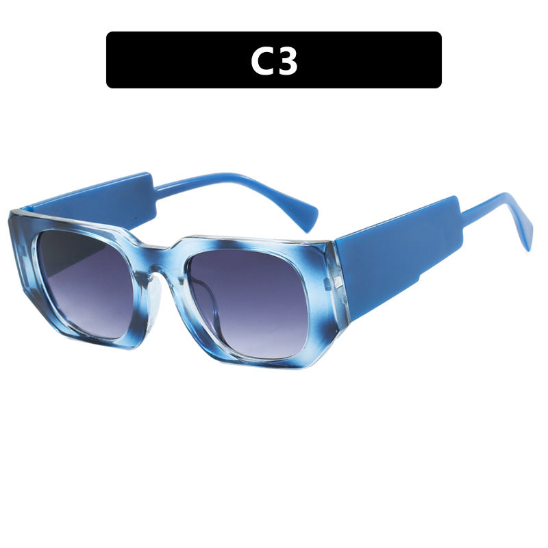 Damen oversized Sonnenbrille mit geometrischem Rahmen und UV-Schutz Karnz