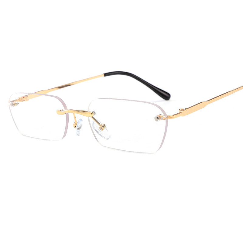 Damen modische rechteckige Sonnenbrille mit luxuriösem Metallrahmen Karnz