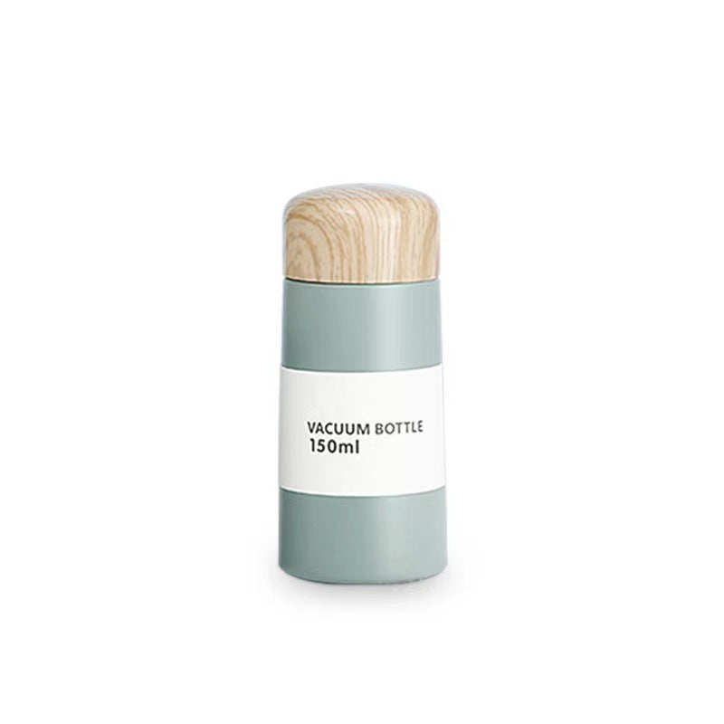 Damen vakuumisolierte Wasserflasche mit innovativem Holzdeckel Karnz