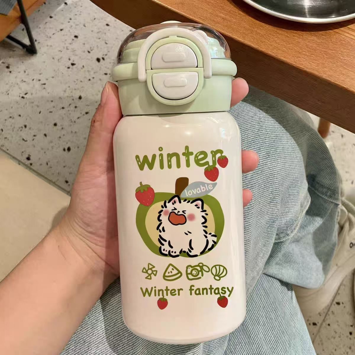 Damen kreative Wasserflasche mit tierischem Motiv Karnz