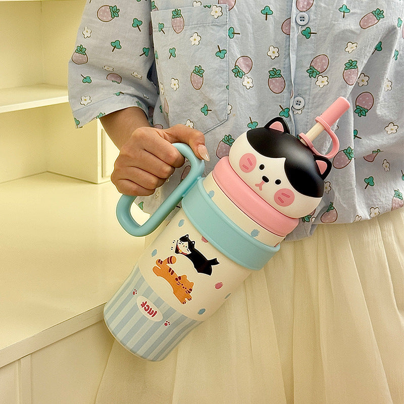 Damen Verspielte Trinkflasche mit Tiermotiv Karnz