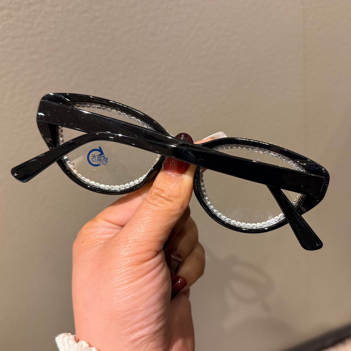 Damen Glitzernde Cat-Eye Sonnenbrille Karnz