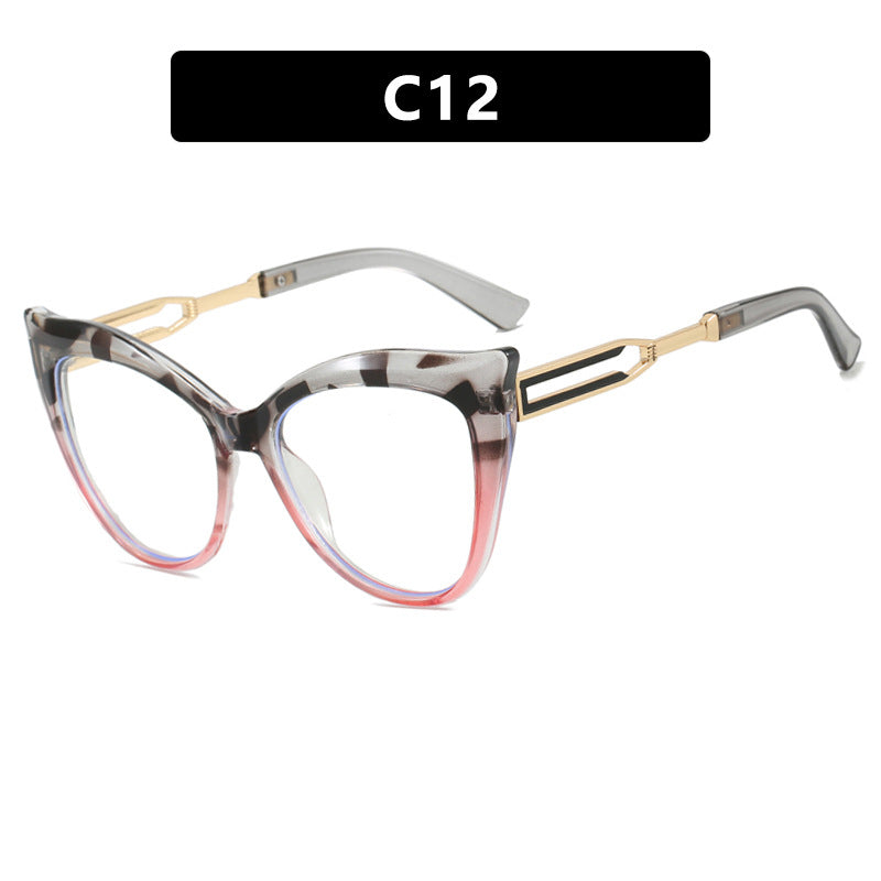 Damen cat-eye Brille mit elegantem Metallrahmen Karnz