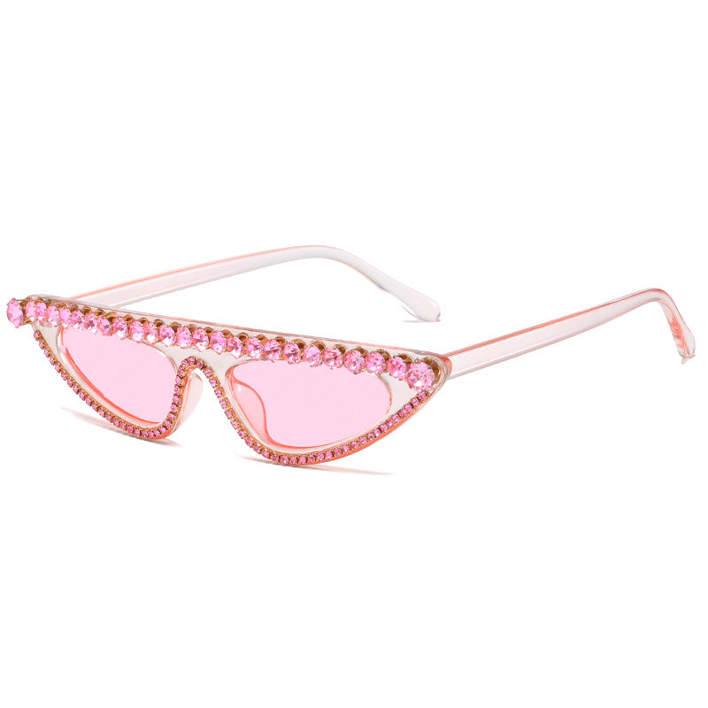 Damen Cat-Eye Sonnenbrille mit funkelndem Steinbesatz Karnz