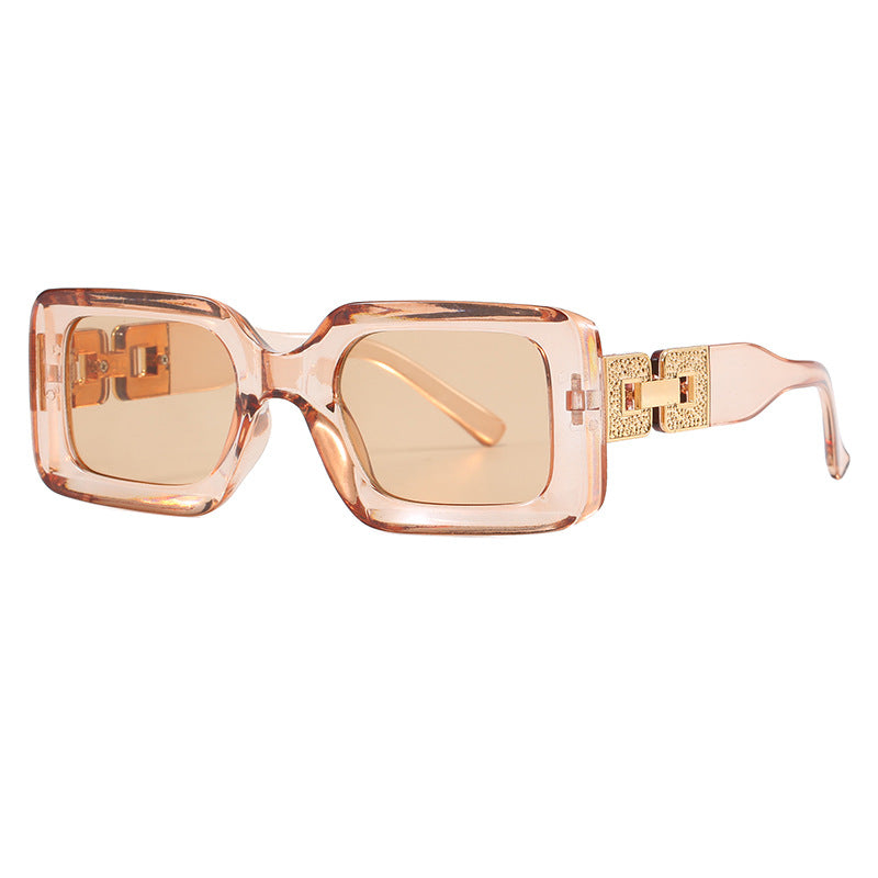 Damen Polygone Sonnenbrille mit glamourösem Verzierungsrahmen Karnz