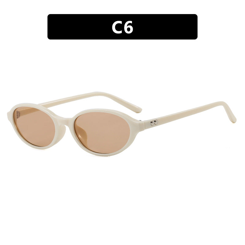 Damen modische Sonnenbrille mit ovalem Rahmen und UV-Schutz Karnz