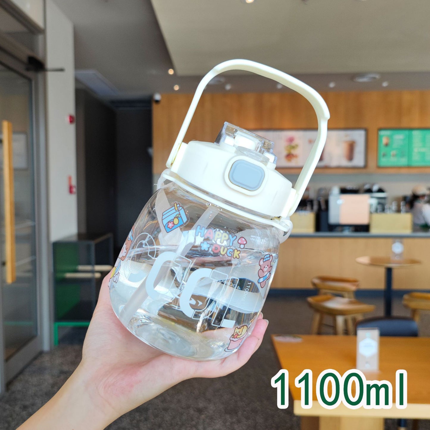 Damen farbenfrohe und auslaufsichere Trinkflasche mit ergonomischem Tragegriff Karnz