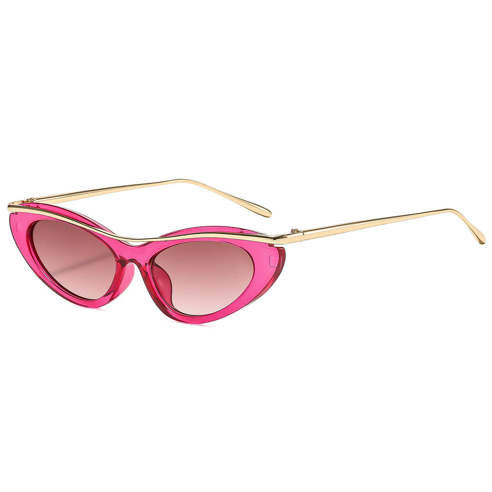 Damen Cat-Eye Sonnenbrille mit elegantem Metallrahmen Karnz